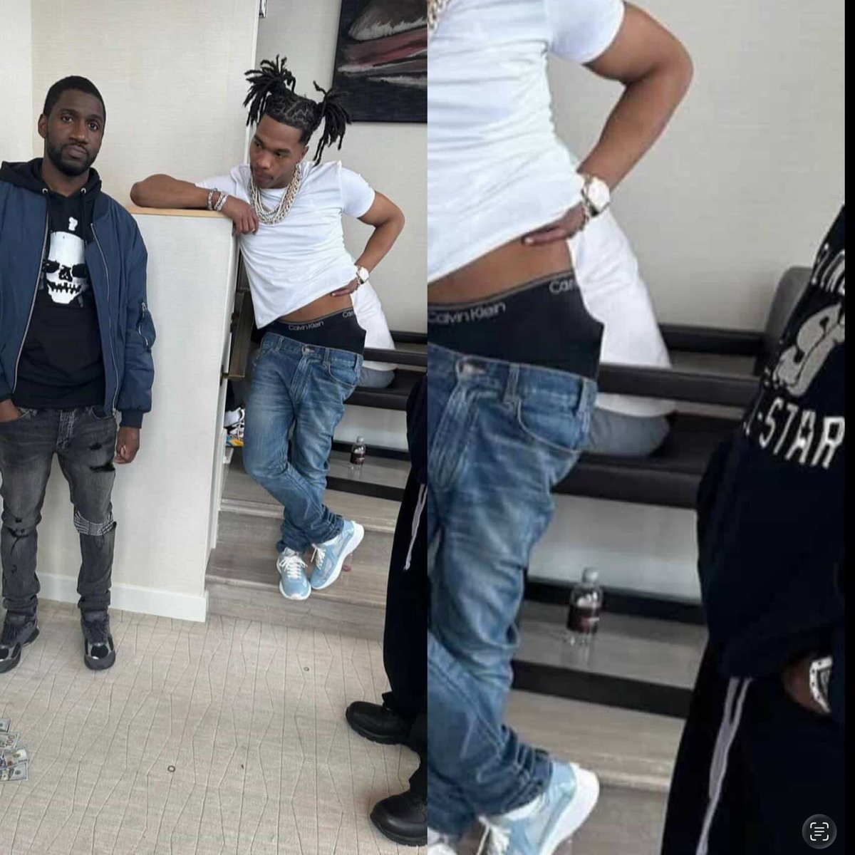 AkademiksTV's tweet photo. Brehs Lil baby seen in a new pic with a gun on his ass https://t.co/WdjivC3KXn