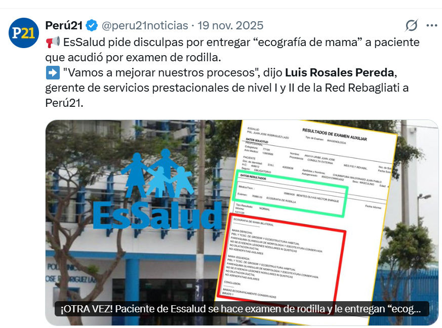 NinaSunqu's tweet photo. 🚨 ESSALUD DE ACUÑA, EN ETERNA CRISIS
El médico Luis Rosales Pereda, voceado como futuro presidente de EsSalud, trae las perlas de todo recomendado de los Acuña:

🔴Denuncias fiscales por estafa e incumplimiento de obligaciones alimentarias, además de una denuncia policial por violencia contra la mujer. Según la denuncia, llamaba “bruta” a la madre de sus hijos.

Rosales habría sido recomendado por Aurelio Orellana, actual gerente gral. de la Red Rebagliati.
Orellana no asume el ansiado cargo por las investigaciones que enfrenta... pero su recomendado no parece ser mejor opción.