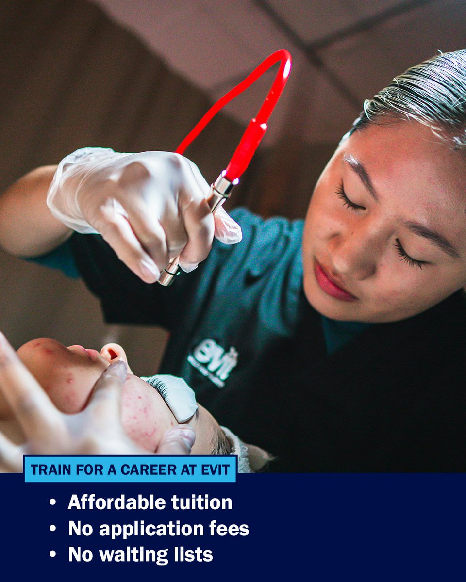 EVITAdultEd's tweet photo. Located in Mesa, EVIT offers:

• Affordable tuition options
• No application fees
• No waiting lists for many programs

Students can train for careers in high-demand industries while gaining hands-on experience. https://t.co/u87xhnjEQo