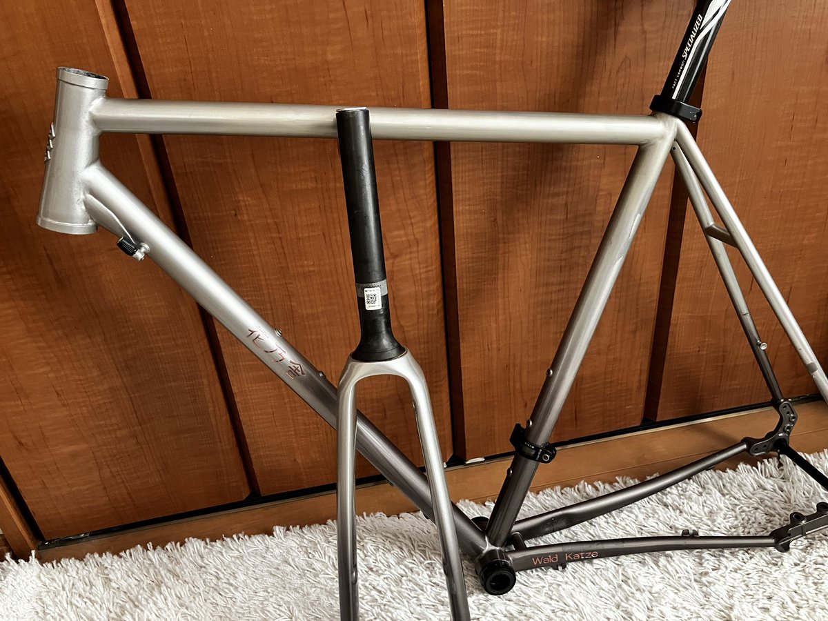 友人から譲ってもらったTADA車は、何で組もうかな？

ポタリング用だから、手持ちの機械式ヒモ引き105か油圧105なのだが、どっちがいいだろう。