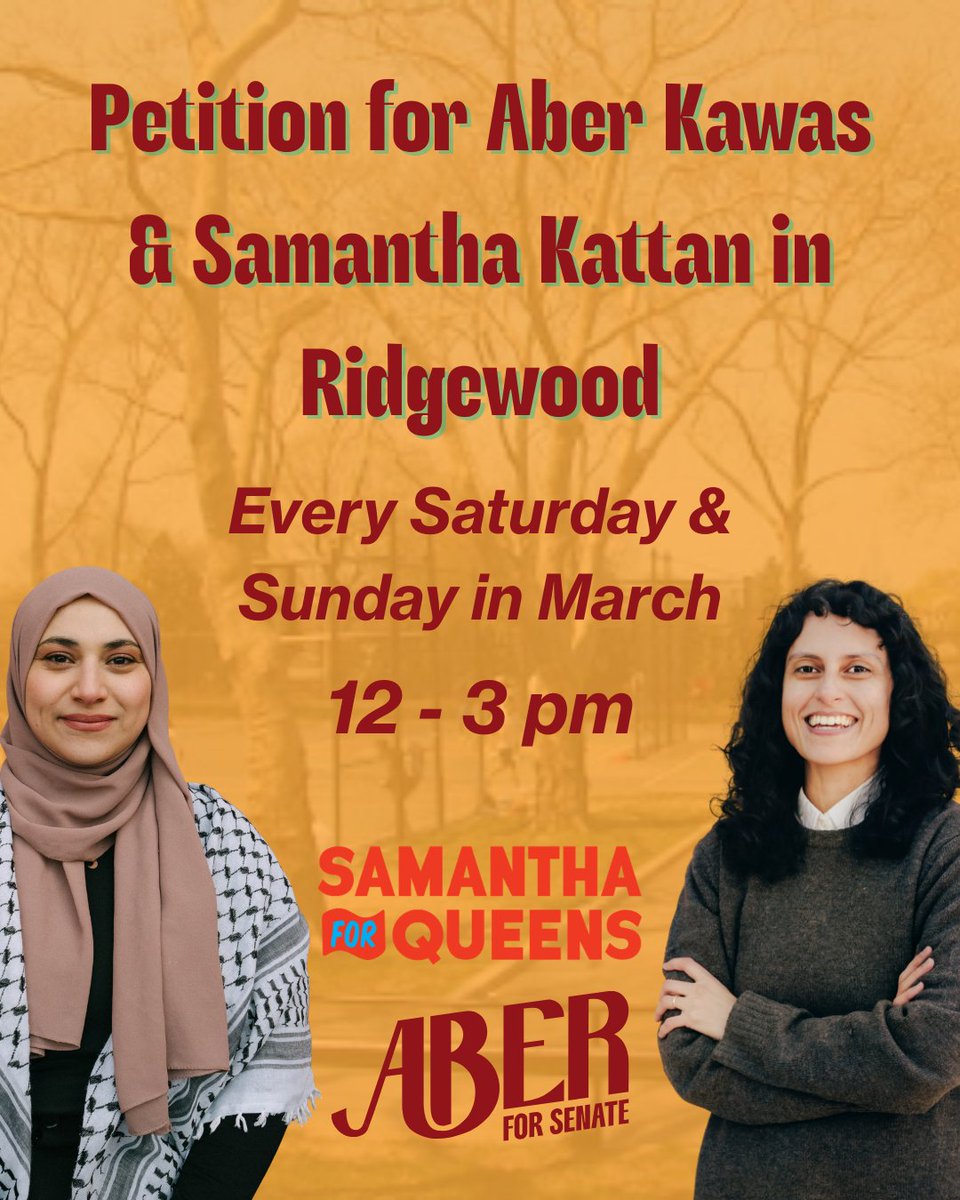 🌸 Spring is in the air, and we’re joining forces with our <a href="/nycDSA/">NYC-DSA 🌹</a> comrade @samantha4queens for petitioning in Ridgewood every Saturday and Sunday in March! As we collect signatures, we’ll be talking to neighbors about our shared vision for Queens - affordability for working