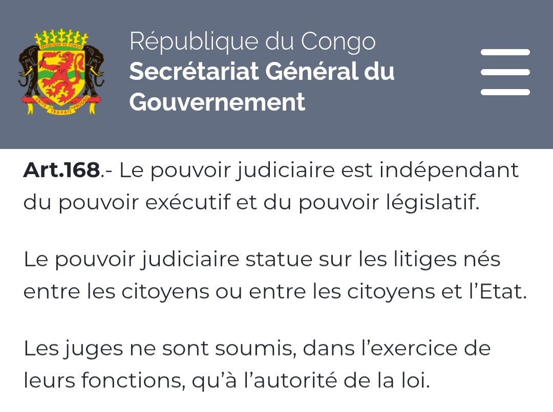 M. Oko Ngakala, procureur de la République, soutient publiquement le candidat du PCT à l’élection présidentielle 🇨🇬, ce qui est contraire à la Constitution de notre pays.  
Le procureur de la République, qui est censé faire respecter la loi, en vient ainsi lui‑même à l’ignorer.