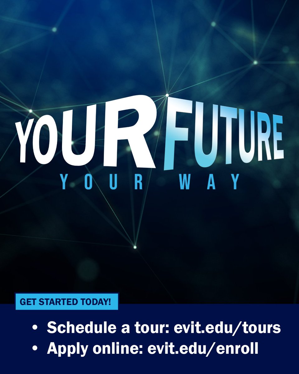 EVITAdultEd's tweet photo. Learn more about EVIT programs, schedule a campus tour or begin the enrollment process today.

Apply: https://t.co/BP3cBB0dN2
Schedule a tour: https://t.co/l1pFK34WW1

#EVIT #ClassOf2026 #CareerTraining #MesaAZ https://t.co/eHWxO0JIK7