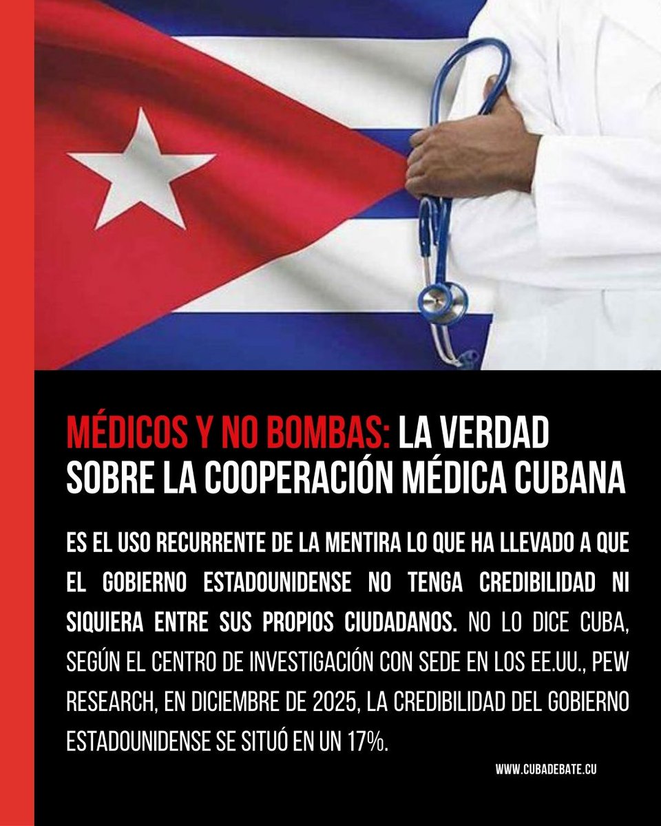 📰Las declaraciones difamatorias realizadas por la Encargado de Negocios de la Embajada de los EE.UU. en Barbados, tergiversan la cooperación médica internacional de nuestro país con falsedades.

🔗acortar.link/djpXKX