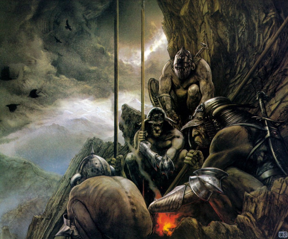 cimerians's tweet image. "The Uruk-hai" by John Howe 
#LOTR #Tolkien