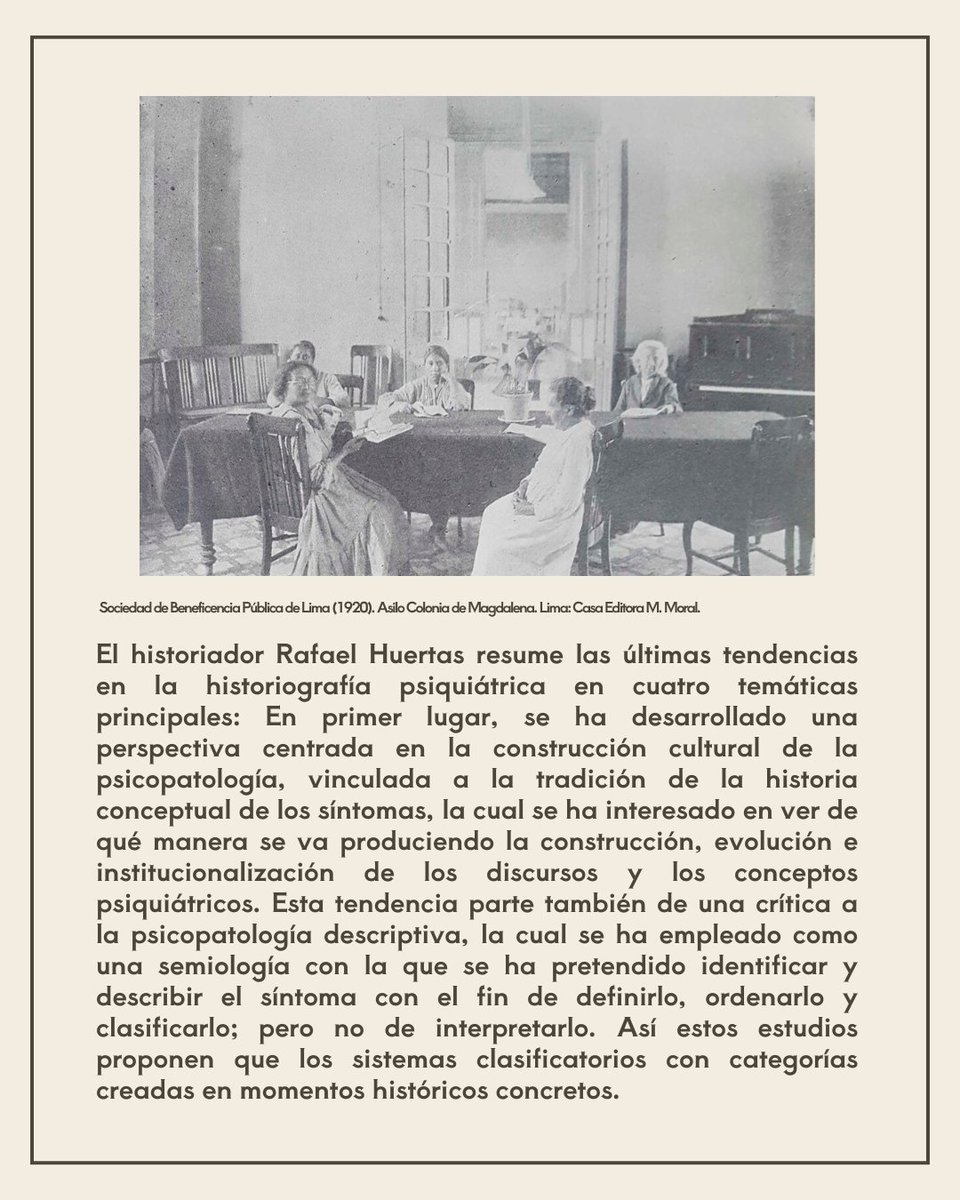rhp_peru's tweet photo. 📚 Referencias bibliográficas:
Huertas, R. (2025). En torno a la historiografía psiquiátrica del siglo XXI. Balance y perspectivas. Tzintzun. Revista de estudios históricos, (81), 19-45. https://t.co/DzQH66bSHB

Pueden seguirnos en nuestras otras plataformas:  
Facebook: https://t.co/5zECe2Lm2o
Instagram: https://t.co/729YXNR35D