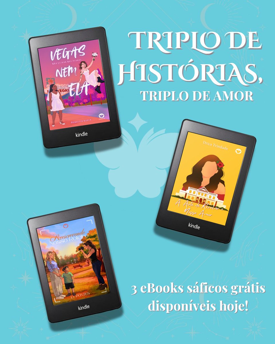 selocelestis's tweet photo. Baixe o triplo hoje! 📚🩵

3 eBooks sáficos gratuitos na Semana da Mulher.

Histórias sobre amor entre mulheres, sentimentos intensos e personagens inesquecíveis.

Mas corre: é por tempo limitado. ✨ https://t.co/mYR6Mp6ILB