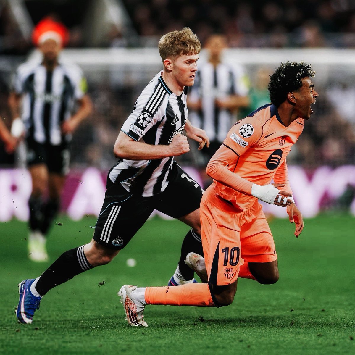 🚨 𝗦𝗧𝗔𝗧: Lamine Yamal did not attempt a single dribble against Newcastle tonight.

This is the first time he recorded 0 dribbles in his Champions League career!