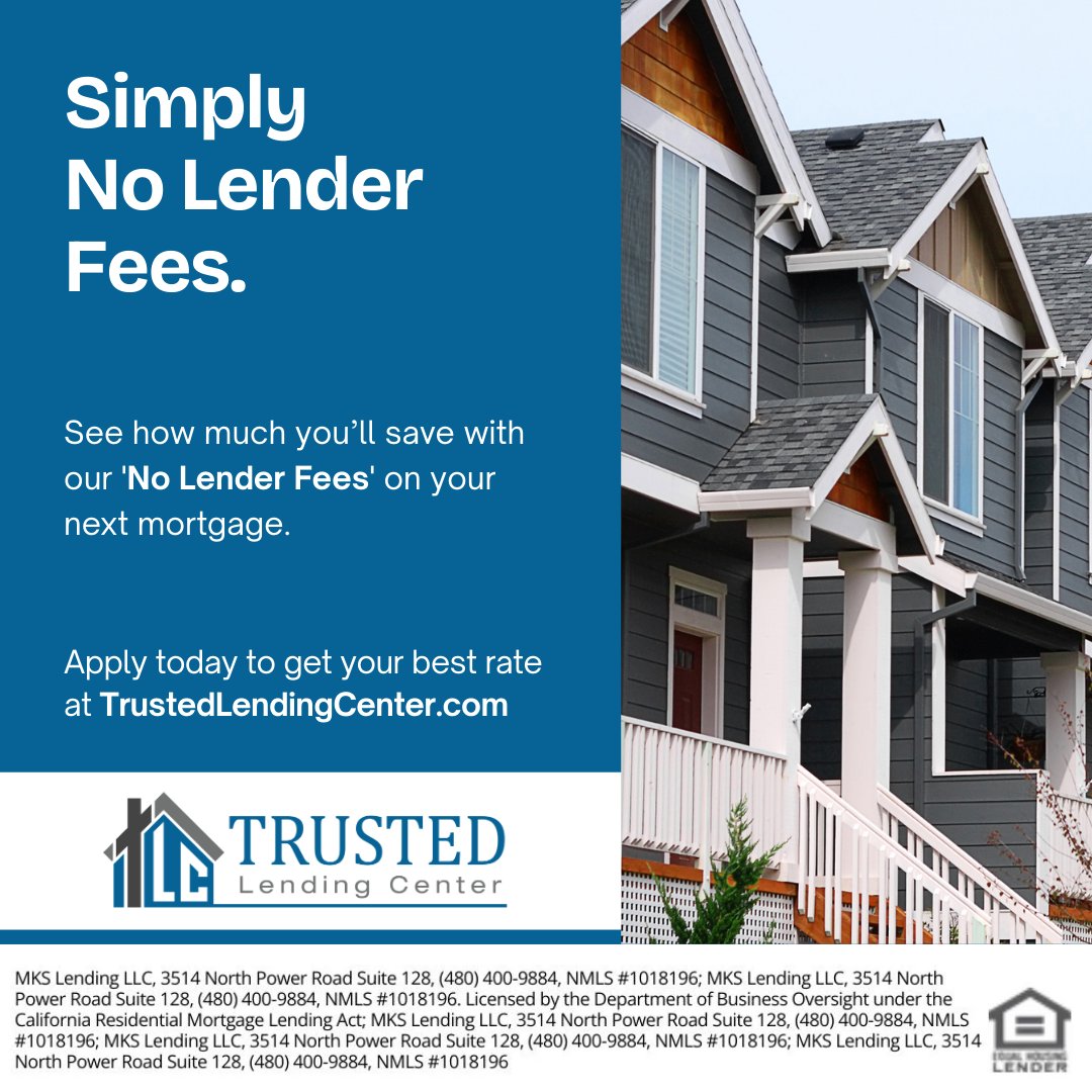 TrustedLending's tweet photo. Spring just got a lot more affordable. 🏠

Trusted Lending Center is offering FREE appraisals on purchase loans locked through April 30!

✅ Under 21-day closings
✅ NO lender fees
✅ Competitive rates

Let’s get your buyers home. DM for details! 📩
#Mortgage #RealEstate #HousingMarket2026