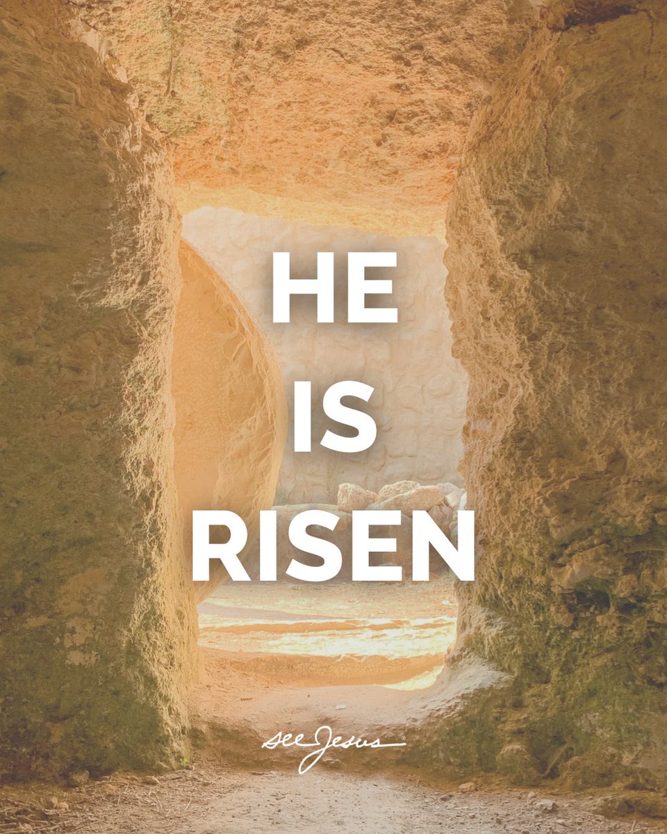 seeJesus's tweet photo. He is risen! Hallelujah!

When the Father acts on Jesus' body, something new is born: Hope.

The same power that raised Christ from the dead is alive in us today.

Read today's Easter devotion: https://t.co/ivPoRmV4Ex https://t.co/gKsV3wP1eO