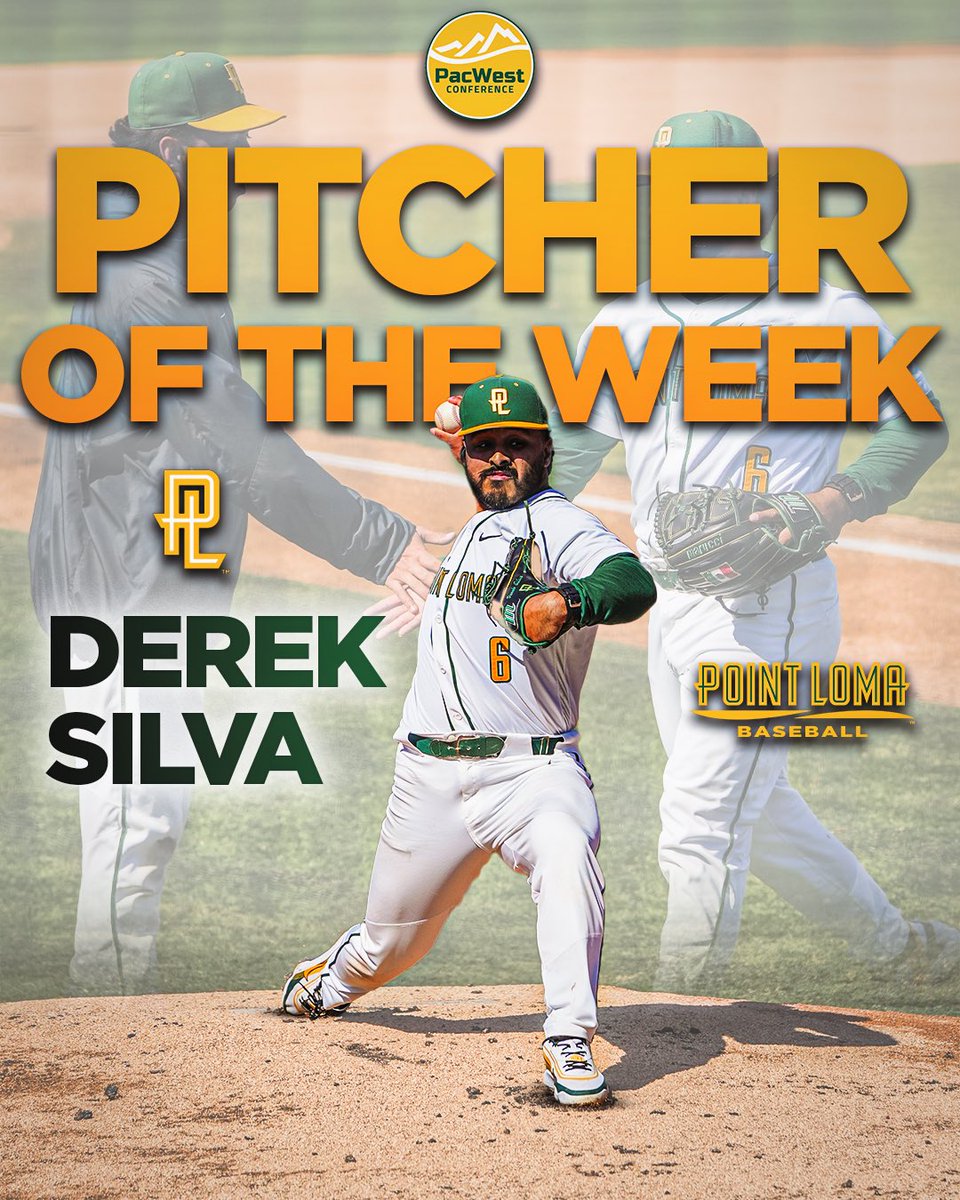 PLNUSeaLions's tweet photo. ⚾️ More PacWest weekly awards 👏

Derek Silva is @ThePacWest Pitcher of the Week for the second time this season, while @PLNUBaseball is the Team of the Week once again after extending its winning streak to 16 games.

#GoSeaLions https://t.co/kYU1W5QMnv