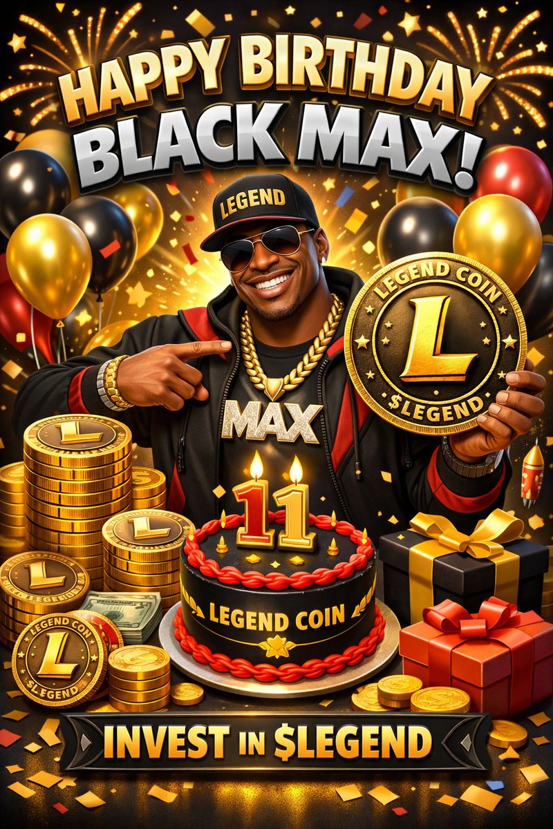 Megatradinghub's tweet photo. Happy Birthday Legend Black Max π
A real legend deserves a Legend Coin π
π The movement is growing
π° The community is strong
Donβt sleep on $LEGEND
#LegendCoin #Crypto #LegendArmy https://t.co/oylCtQovxK