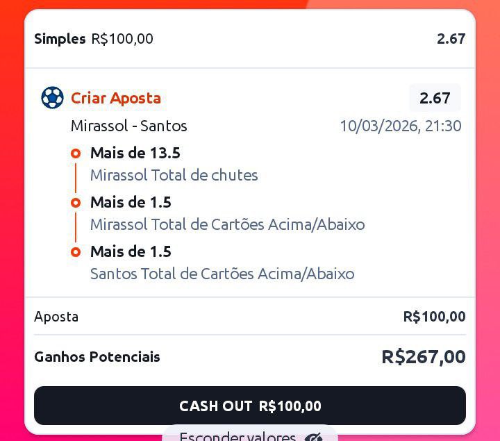 TheSmartBettor's tweet photo. Voltamos com um cacetinho no jogo do Mirassol! 🔥🍆

1% na combinada @ 3.09 (2.67+25%) https://t.co/L2WLtwCdXo