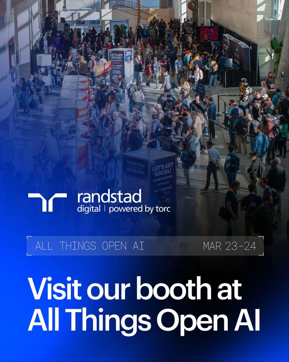 torcdotdev's tweet photo. Raleigh, we're coming for you. 💙

Torc will be at All Things Open AI Mar 23-24 — stop by the booth and let's talk dev careers, remote work, and community.

use code TORC20 for 20% off 👇
https://t.co/7VFsgmF4F0

#AllThingsOpenAI #torcdev https://t.co/GRPeIk34cF