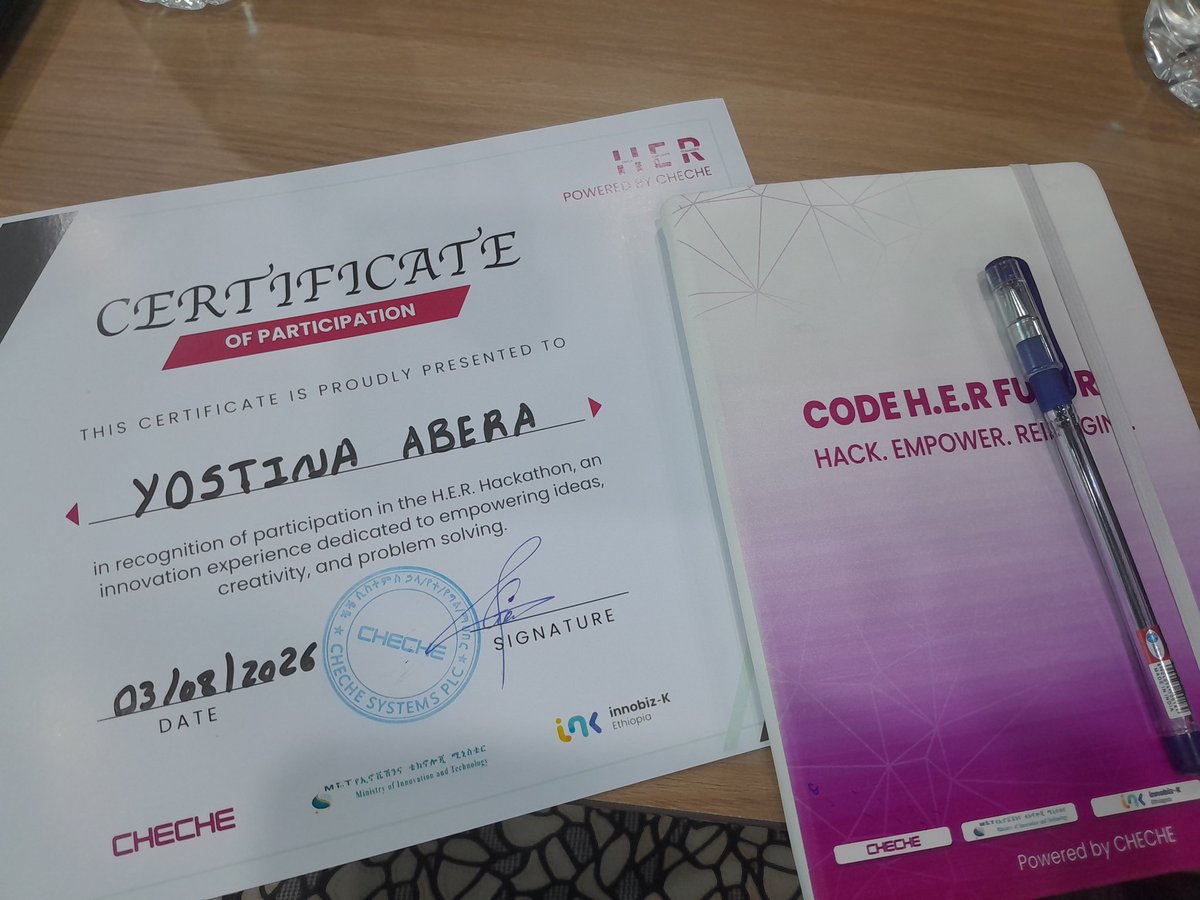 yostina_abera's tweet photo. The past weekend, I had a privilege to participate in Code Her future 48-hour hackton. It was an awesome experience to meet such a vibrant community.
Thanks to innobiz-k Ethiopia and CHECHE for preparing this hackton. What IWD.
#IWD #hackton #hack https://t.co/1xHw2Vkuhd