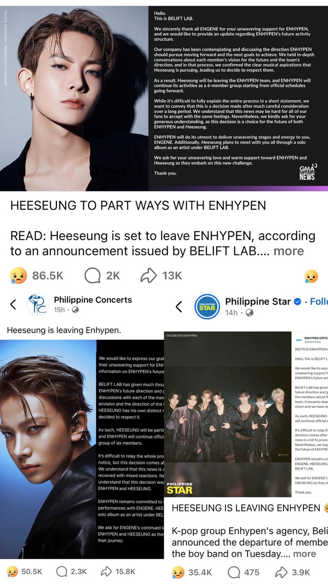 The engagement from Philippine media outlets on Heeseung’s departure isn’t a joke 😭 we’re all waiting for you. <a href="/ENHYPEN_members/">ENHYPEN</a> 

ENHYPEN HOME
#ENHYPEN_IS_7
#ENHYPEN_HOME
#Alwayswithyou
#COMEBACKHEESEUNG