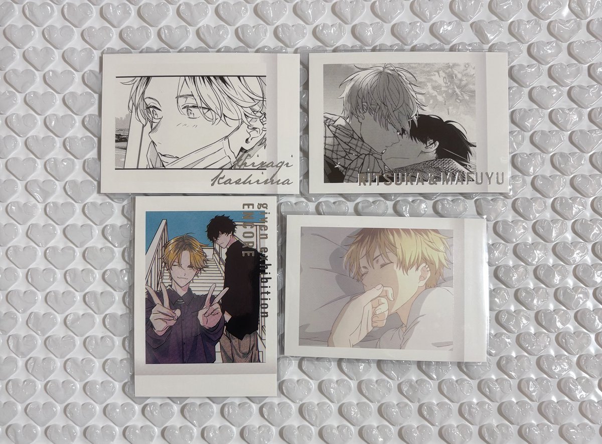 td_nxq's tweet photo. @x_ ꒰ 交換 ꒱ ギヴン展 ENCORE ぱしゃこれ

譲⌇画像①〜②

求⌇画像③

▫️郵送のみ
▫️特典秋春は同種しずらぎとの交換
検索からもお声掛けお願い致します🍒♡ https://t.co/KJDiPp83cD