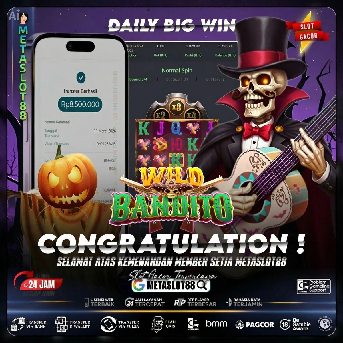 OSlot88's tweet photo. METASLOT88 BANDAR JUDI ONLINE TERBESAR BUKTI KEMENANGAN MEMBER METASLOT88  Menyediakan berbagai BONUS HINGGA 200%  Metaslot88 Link Login / Daftar : https://t.co/7cRSaetfB5 slot gacor https://t.co/XLoOEnwdFv