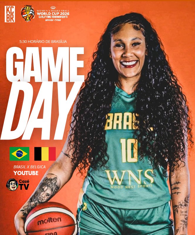 KcardosoBr's tweet photo. EM BUSCA DA VAGA NO MUNDIAL! 🇧🇷
Amanhã, 11 de março.
🆚️Brasil x Bélgica
⌚️5H30 (horário de Brasília)
📺 CazeTV
#WCBA #WNBA #FIBAW https://t.co/1R77XoE83Q