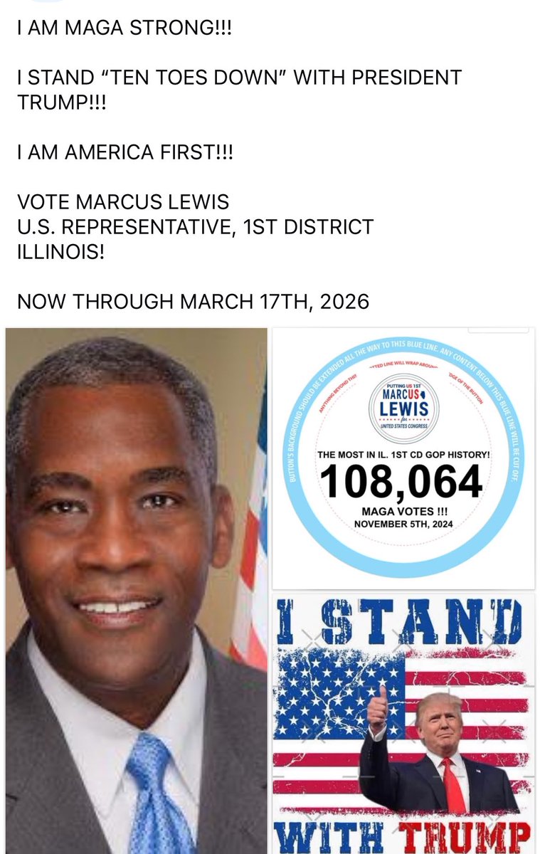 Marcus Lewis for Congress.org tweet media