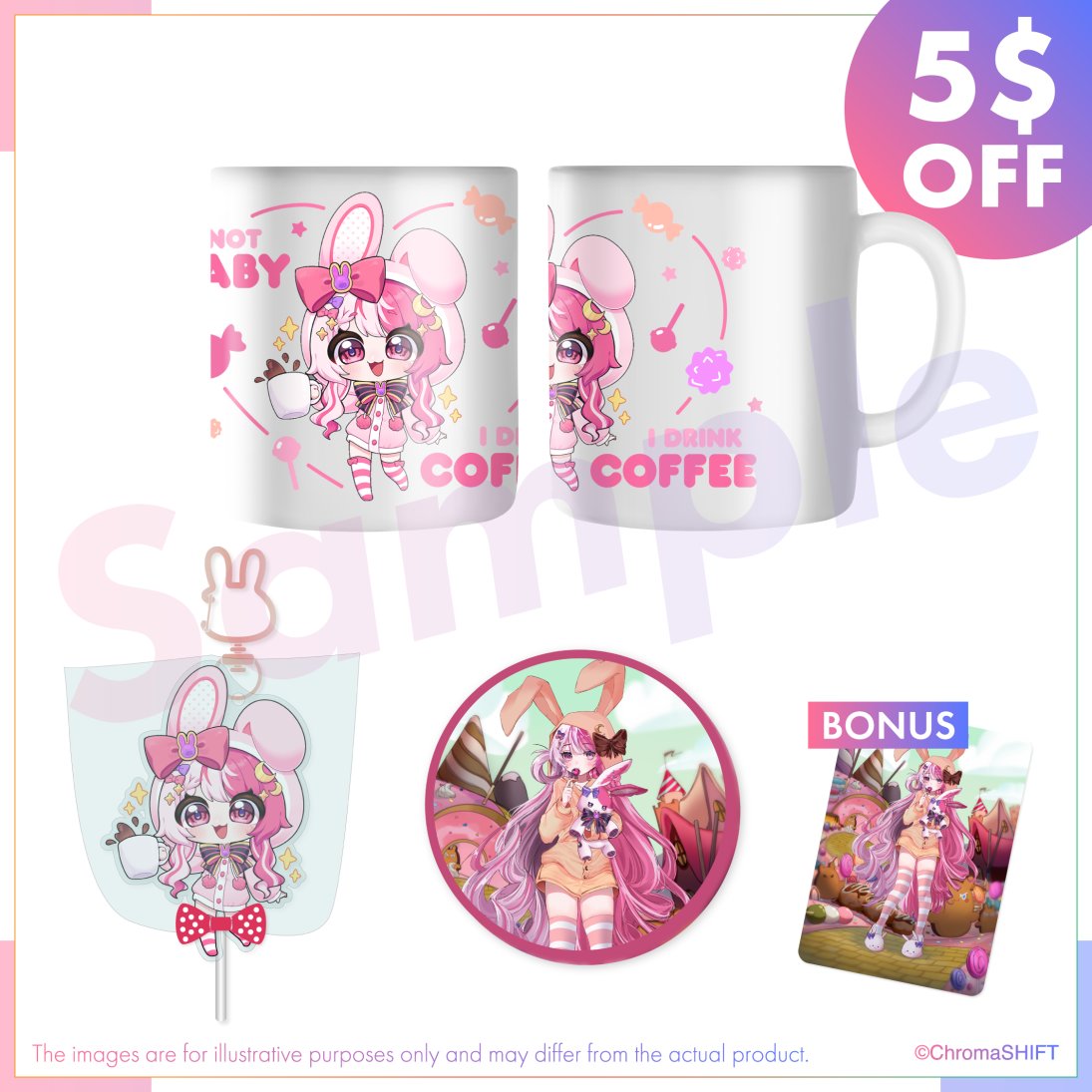 Today's another day for celebration! 

This time, we're celebrating Akupin with their 1st Unit Day! 

Get your hands on some super cute merch and join the ladies as they head out on a multidimensional adventure 🎉

For merch, we have: 

- Acrylic lollipop charm (Lala)
- Acrylic