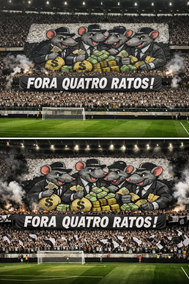 GabrielFermo21's tweet photo. Pedi ao chat gbt que criasse uma imagem que retratasse o momento atual do Atlético, em forma de protesto da torcida e esse foi o resultado: @_M4RL0N @Atletico #atletico #galo #brasileirão2026 #hulk #futebol #estaduais https://t.co/tpkoPRhV6Q