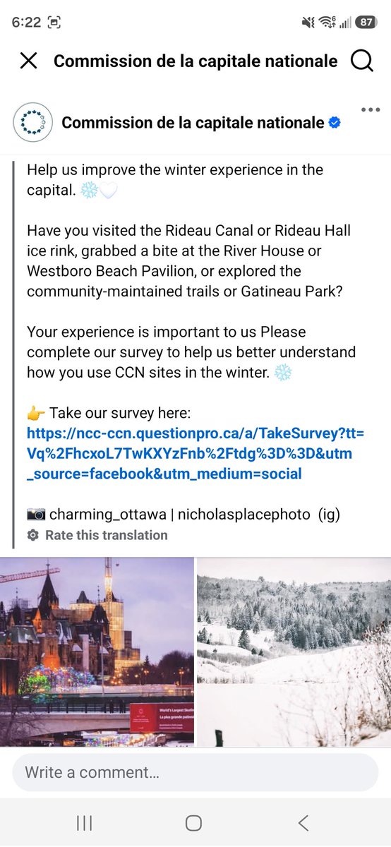 tracksetfred's tweet photo. The @NCC_CCN is looking for feedback on your winter experience in Ottawa.

A short survey is here:

https://t.co/2njGibwQ3d

@SkiheritageEast is one of their locations you may have visited :) https://t.co/Ur9pnS5nT7