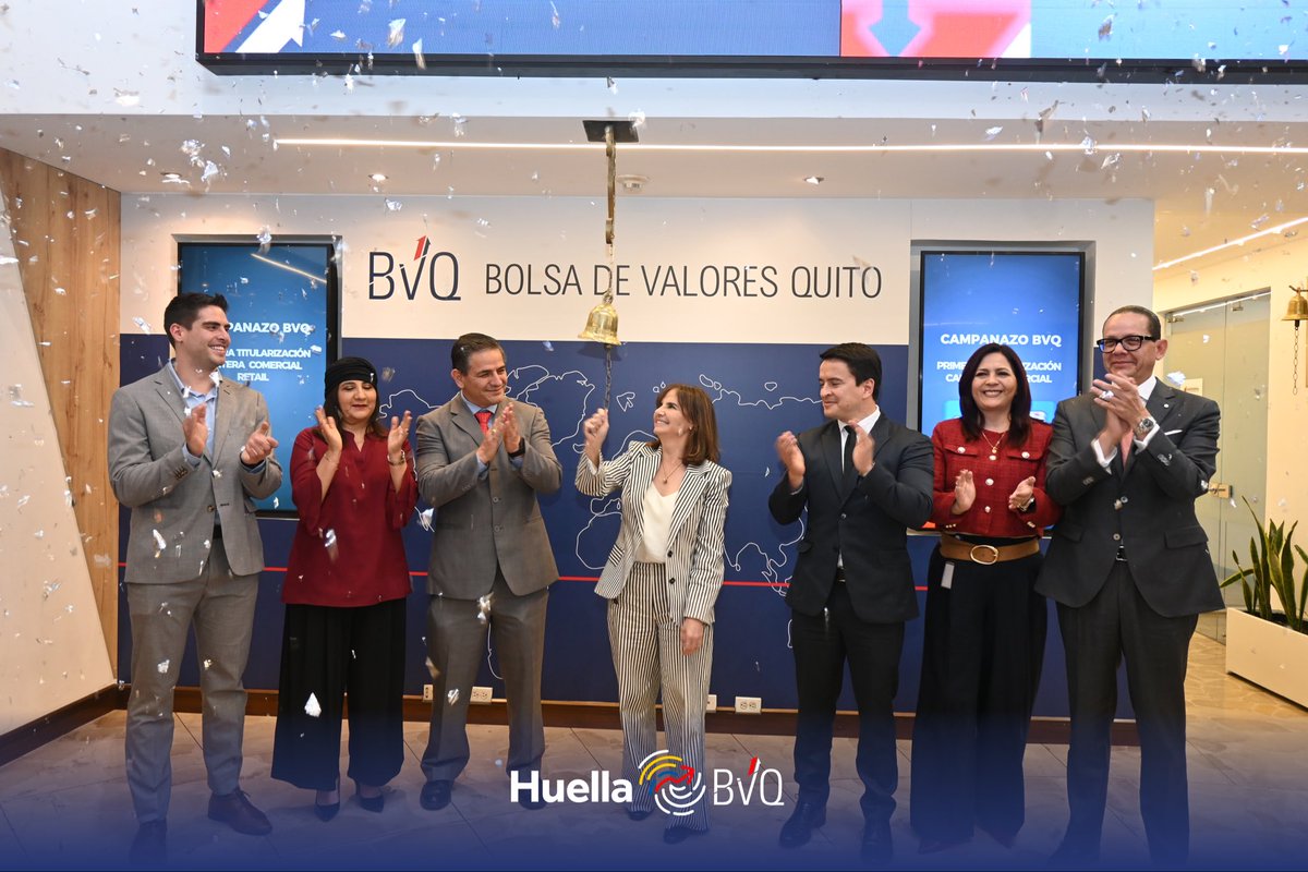 valoresbvq's tweet photo. 🔔 Campanazo N.° 147 en la Bolsa de Valores Quito

JAHER regresa al mercado de valores con una titularización de cartera retail, estructurada por Picaval Casa de Valores y calificada AAA por BankWatch Ratings.
Impulsando más financiamiento e inversión en Ecuador.

#HuellaBVQ https://t.co/e2e2la2kCo