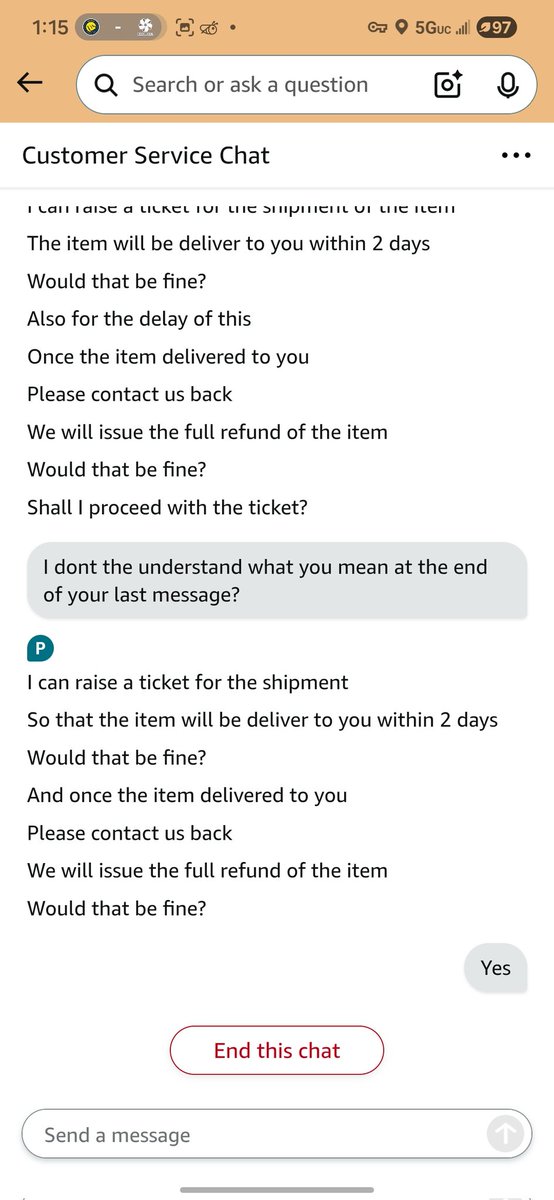 Terry72888's tweet photo. @AmazonHelp @kijinnmaru Can you explain why amazon is not honoring a promise giving to me by a binding amazon representative https://t.co/CIRYf00Yex