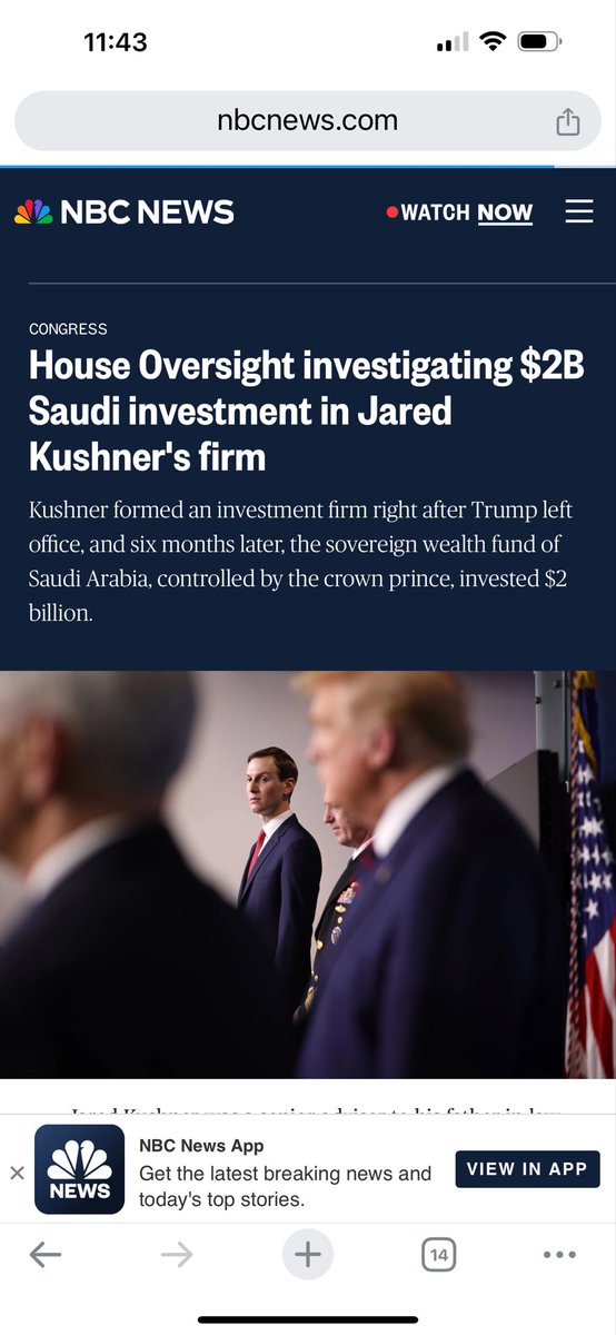 anthon7yandrews's tweet photo. This thread should help shine a light on Jared Kushner’s sanctioned behaviors &amp; influence during Trump’s first term. There is plenty of other info to share like him &amp; Ivanka making $640 million during the fiat term. And also how Jared the spy received BILLIONS from MBS &amp; others. https://t.co/SztI0xFDOW