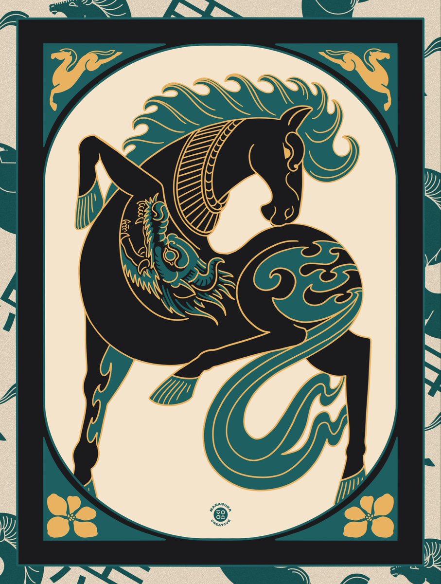 Manasuka_'s tweet photo. Sharing a recent illustration created for Chinese New Year, celebrating strength, elegance, and traditional symbolism through my linocut-inspired style.
I enjoy blending cultural motifs with bold shapes and modern composition to create timeless visuals.
#Illustration #Art https://t.co/Gc9CNhU0z5