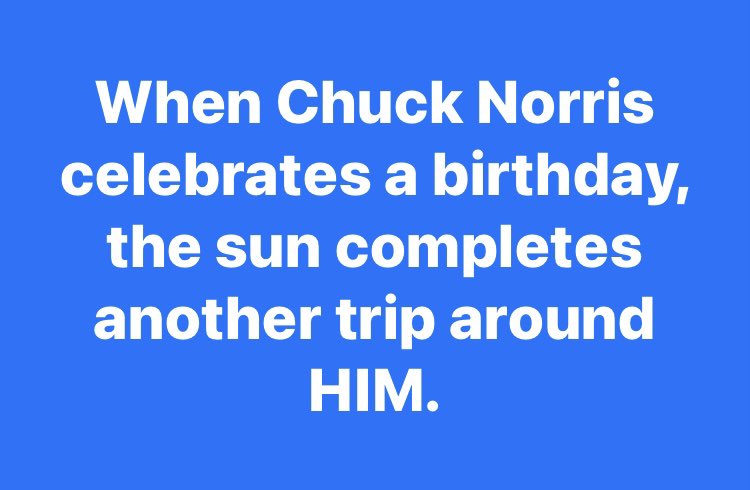 mpagedas's tweet photo. Happy Birthday, Chuck Norris! https://t.co/ylSOXhzMjQ