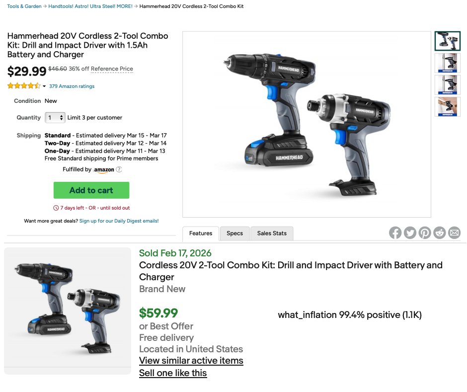 glitchaddicts's tweet photo. $29 DRILL + IMPACT DRIVER SET ON WOOT

Includes battery and charger

Similar sets selling for $59+ on eBay

Free shipping with Prime

https://t.co/IDeIr781iZ #ad https://t.co/OV7Jlo5P8U