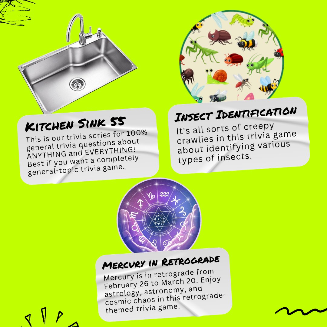 crowdpurr's tweet photo. We're starting the new week with insects, planetary chaos, timeless wisdom, &amp; so much more! Our brand new trivia challenges are waiting for you. 🐛🪐 

Play them in the #trivia library now 👉️ https://t.co/yi8iLFW5Zm

#InsectIdentification #Idioms #BestPicture #MercuryRetrograde https://t.co/dHaxNpeExb