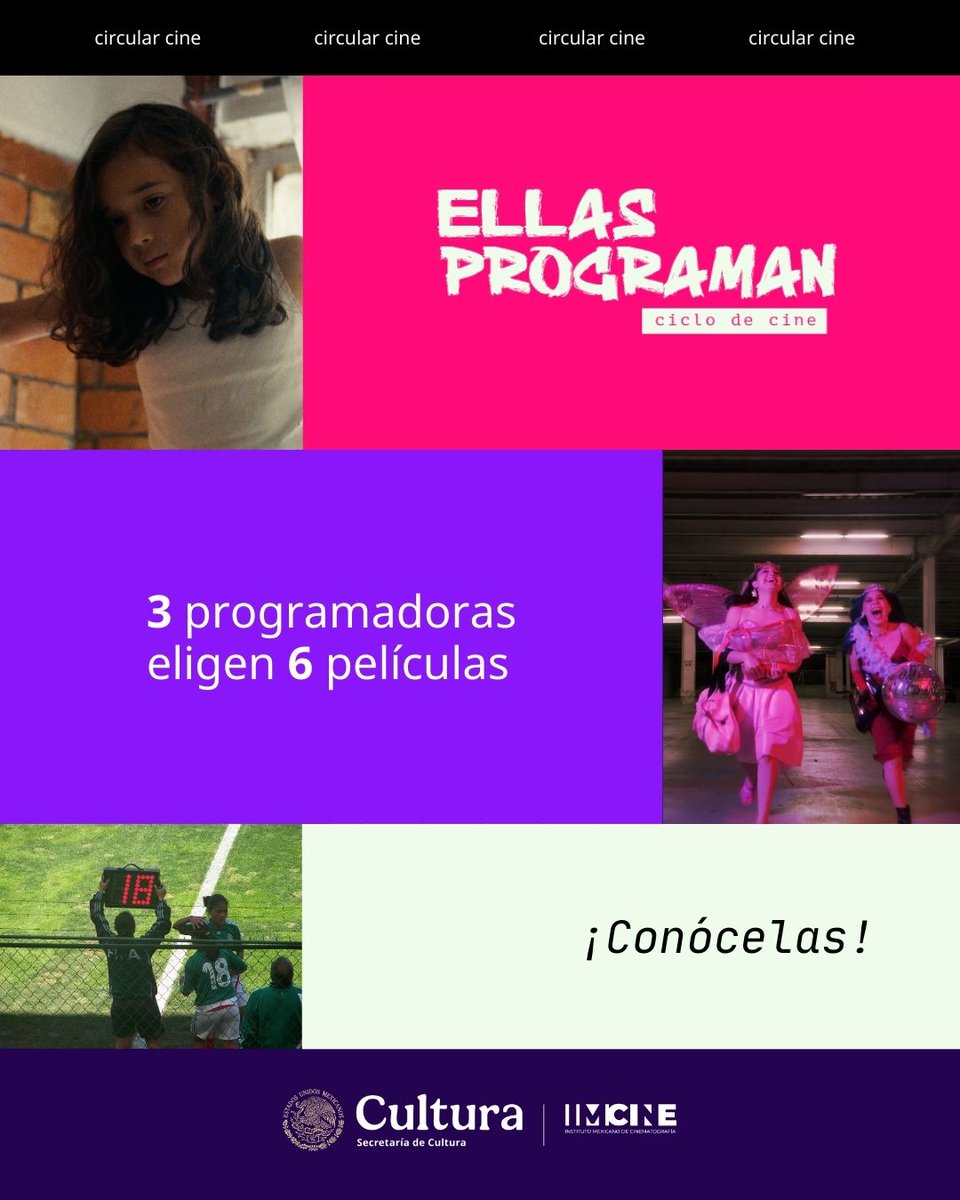 imcine's tweet photo. Detrás de cada función hay muchas decisiones que la hacen especial. Karina, Pía y Sarah revelan su proceso en #EllasPrograman. 

Da un vistazo al trabajo de programar cine y no te pierdas las 6 películas elegidas del 8 al 15 de marzo en cines, televisoras y @nuestrocinemx. https://t.co/aU0yYUMJU8
