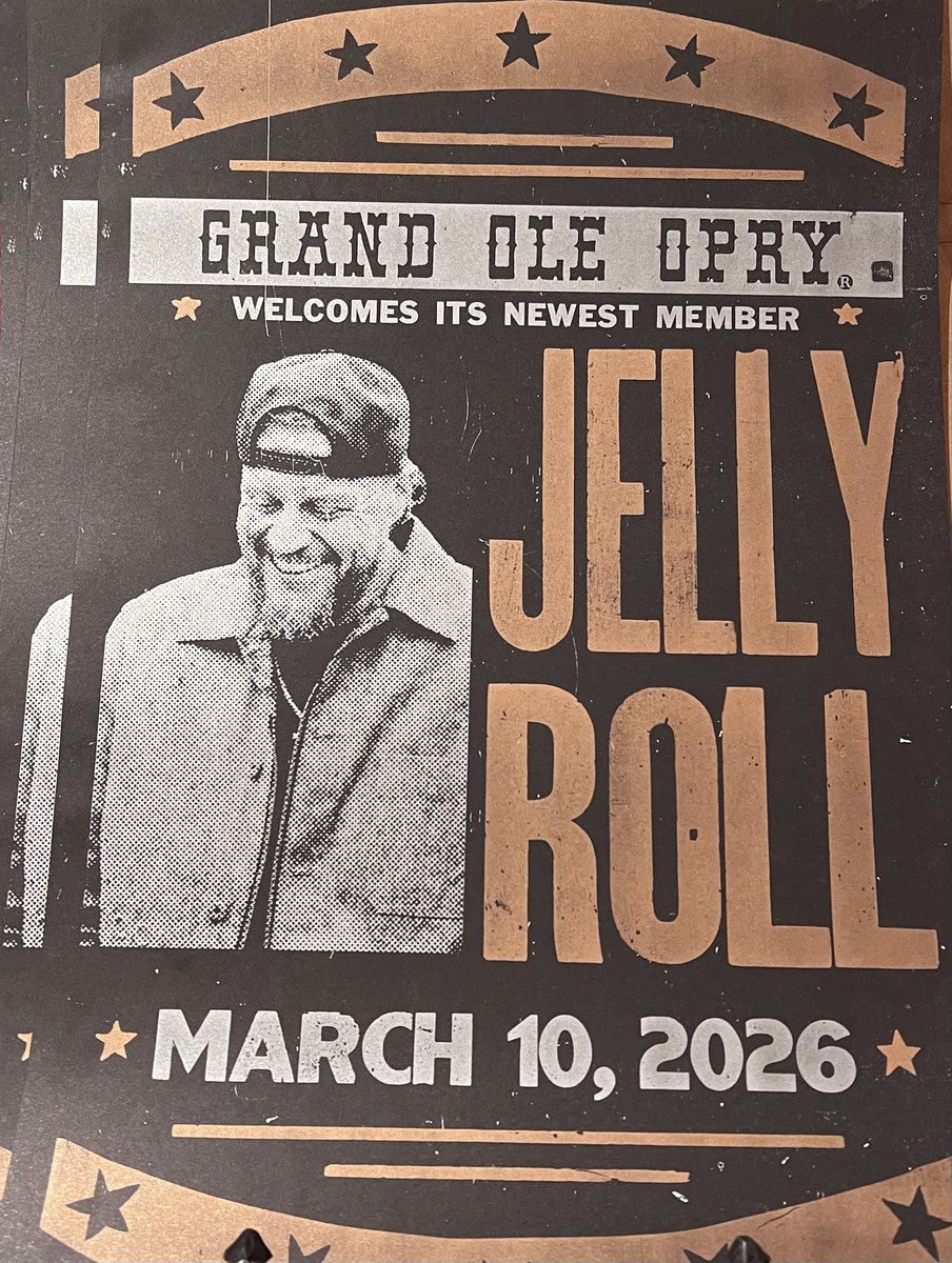 J3ssa's tweet photo. Here we goooo! Talk about luck! Last min trip planned yesterday and scored tickets to the induction of @JellyRoll615 @opry 🤩🤩 https://t.co/7p7iV1XQ81