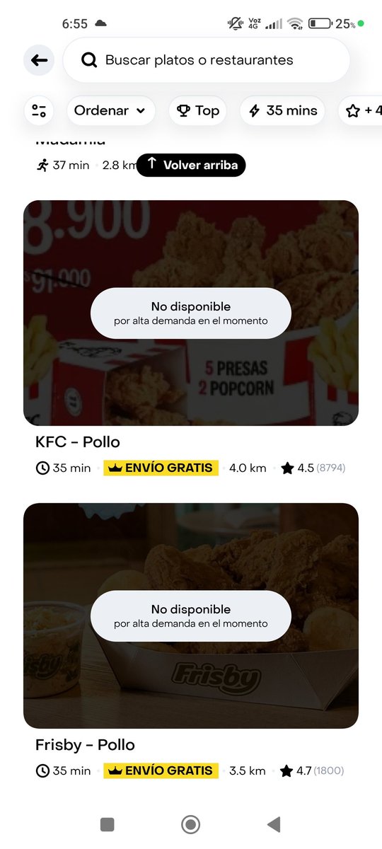 natis___'s tweet photo. @RappiColombia Es increíble que 24/7 siempre aparezca no disponible. Nunca había tenido queja pero ahora es imposible pedir cualquier producto porque siempre aparece no disponible. Tocara pasarse a Didi Food. Que triste. https://t.co/1T2hKg7AcC
