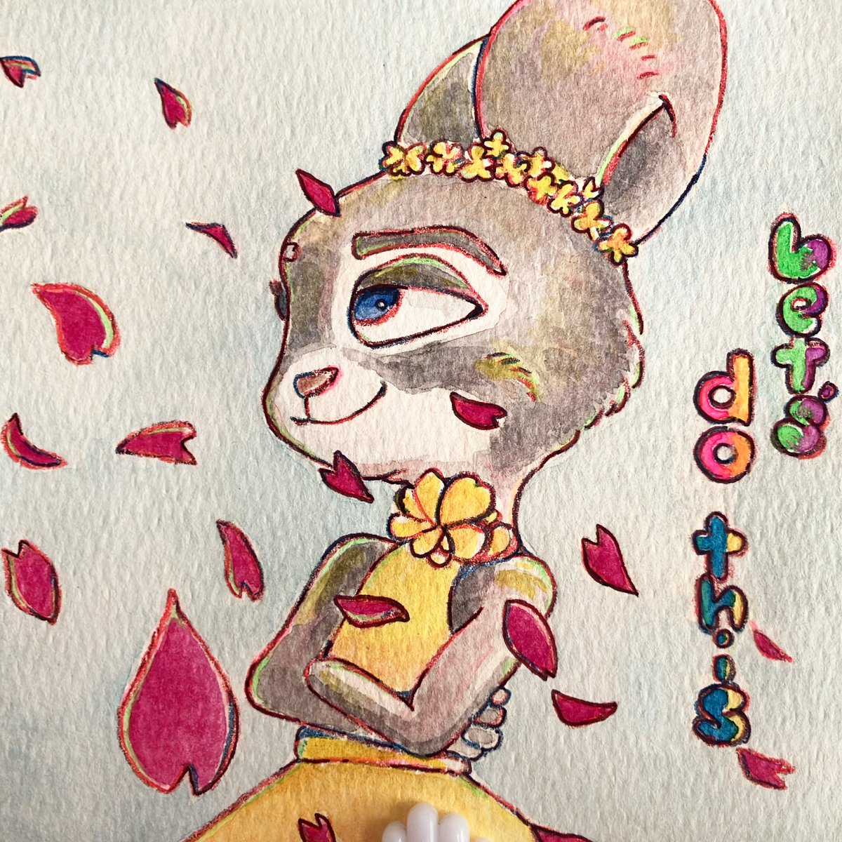 さぁ、やるわよ。新生活。
#アナログ絵