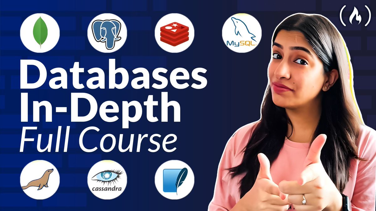 freeCodeCamp's tweet photo. As a software developer, you should know how to work with databases.

And if you need to learn the basics or brush up on your skills, this course is for you.

It covers client &amp; network layers, execution management, storage engines, indexing, &amp; lots more.

https://t.co/GIcztKboY5 https://t.co/LACmXoQOo7