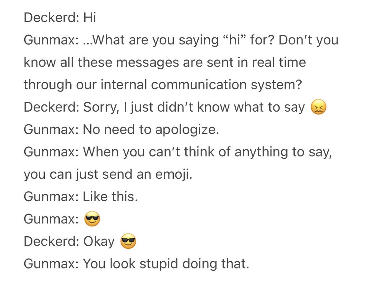 Fluttersolo's tweet photo. Deckerd and Gunmax's chat room https://t.co/dU68s8MWaA