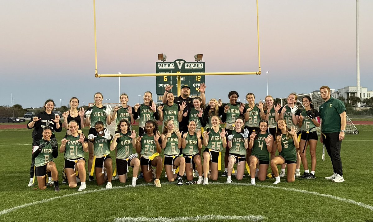 Hawks_Flag's tweet photo. 🖤 Hawks stay PERFECT — 6-0!
Viera girls flag pulls out a thriller vs Calvary Chapel in OT, sealed by an unbelievable 4‑play goal‑line stand inside the 1. Absolute grit. Absolute heart.

🦅 #VieraFlagFootball #HawkPride #6and0 https://t.co/kbpER5q5yK
