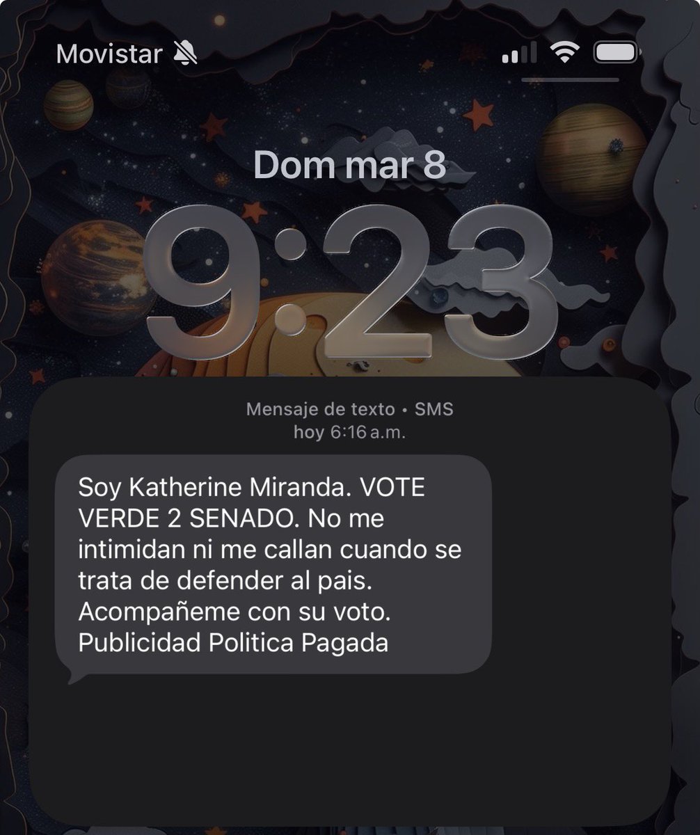 freyden04's tweet photo. @hyperconectado @KatheMirandaP A mi llego esta cochinada sin autorización… tramposos y embusteros políticos! https://t.co/OomSx8DRXJ