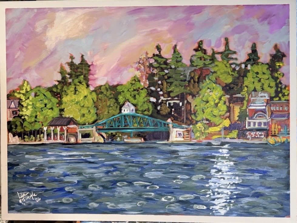 LisaMcilmoyle1's tweet photo. “Huntsville Swing Bridge Love”
Acrylic on Canvas 
30 x 40 in 
#art #acrylic #painting #CanadianArt #Muskoka @townhuntsville #summer #waterfront #cottageseason https://t.co/EZHqpJX7oM