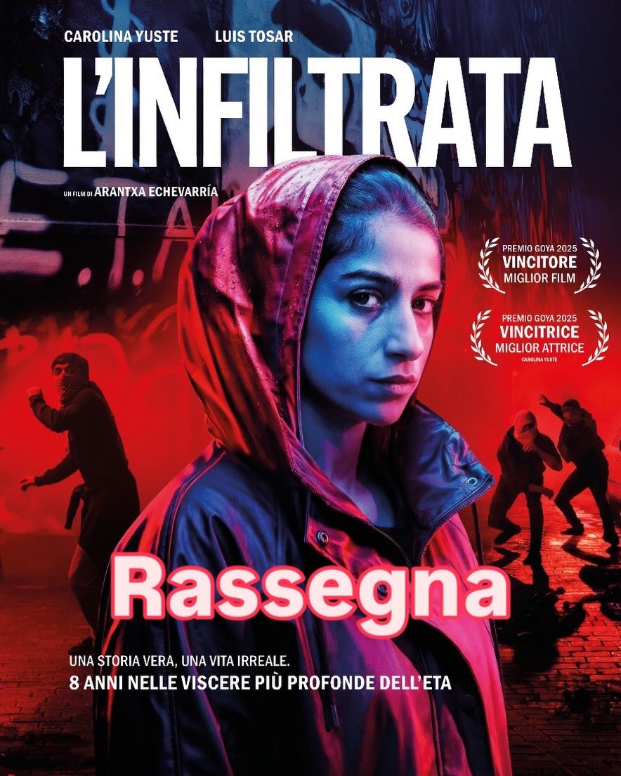 Non è una missione.
È una vita. ⤵️

🎞️ L’INFILTRATA 
📌 Mercoledì 11/3 ore 21,00
👉 in Rassegna 

🏆 Goya 2025: Miglior Film
🏆 Goya 2025: Miglior Attrice Protagonista 
#Linfiltrata #MoviesInspired