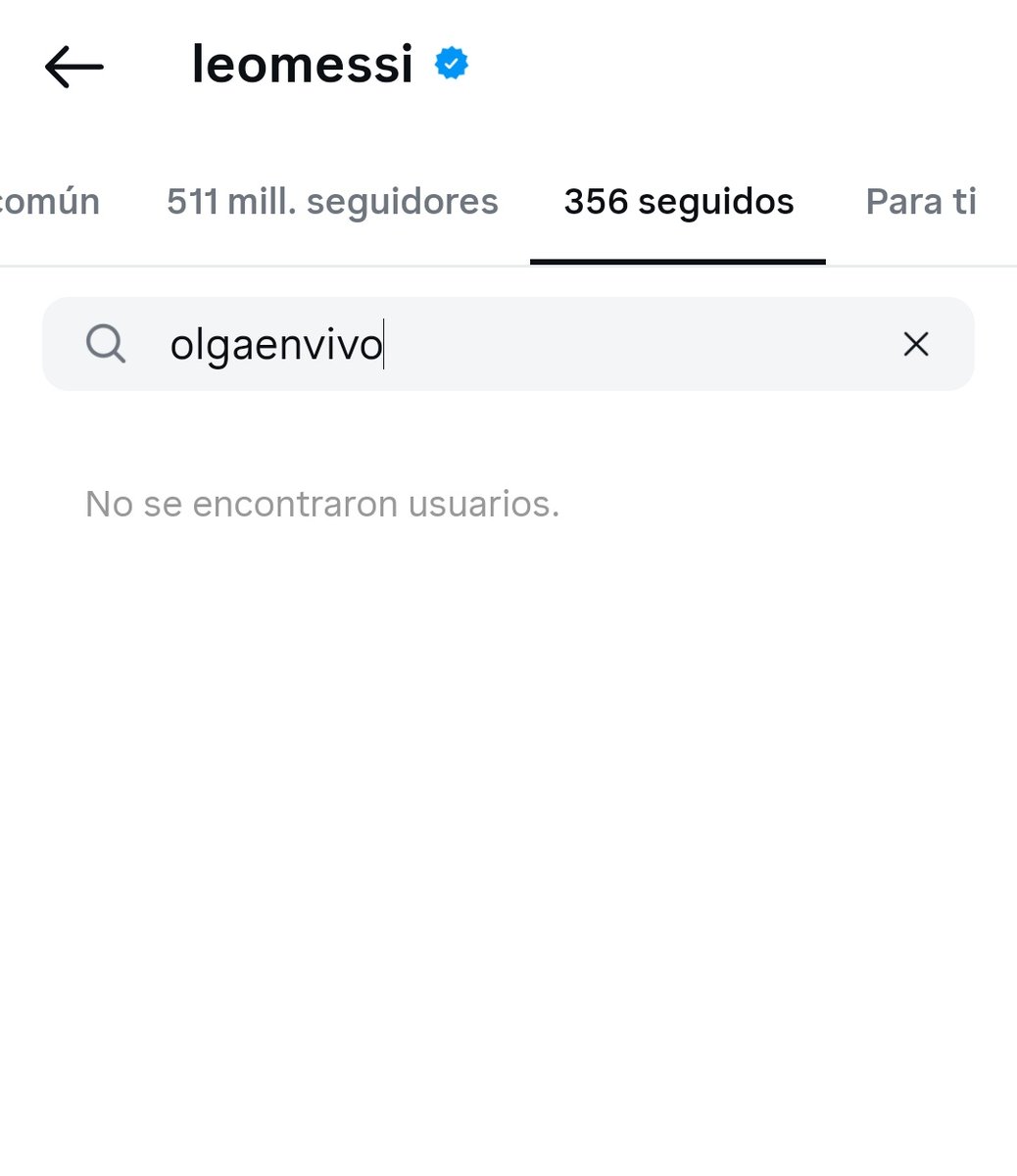 Domador___'s tweet photo. Messi dejó de seguir a los kukas de olga 🐐🐐🐐 https://t.co/FZUyxQ6o4X