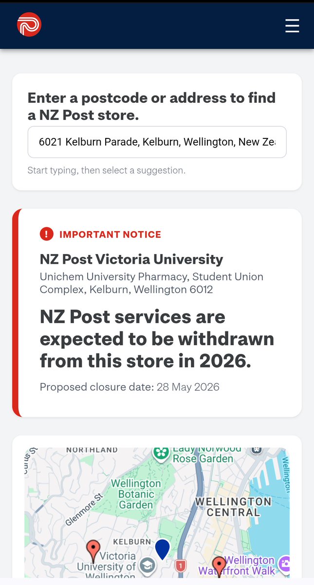 Just heard the devastating 🥺news that <a href="/nzpost/">NZ Post</a> is pulling services at Kelburn Unichem. Why? #NZpost #VicUniWGTN