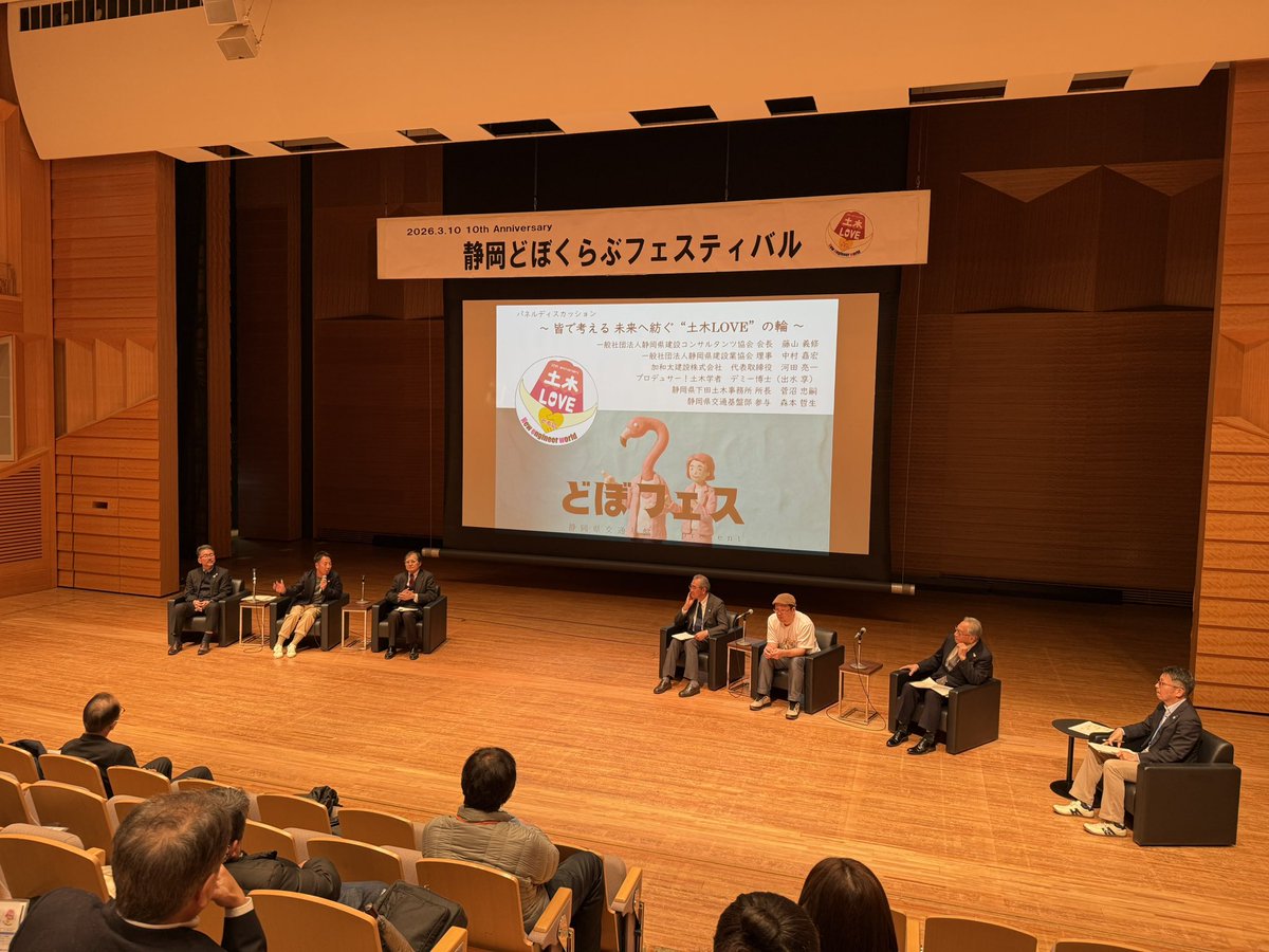 kiuchi_official's tweet photo. 「どぼフェス」に参加‼️
講演の一枠で ON-SITE X静岡3社が登壇、加和太・須山・木内の担当者から取組事例を紹介。ON-SITE X事務局からコミュニティも紹介、別枠のパネルディスカッションには加和太建設・河田社長のご登壇も✨ご一緒した皆さまありがとうございました🐟
#どぼフェス #清水 #on_site_x https://t.co/1fR5gix4ae