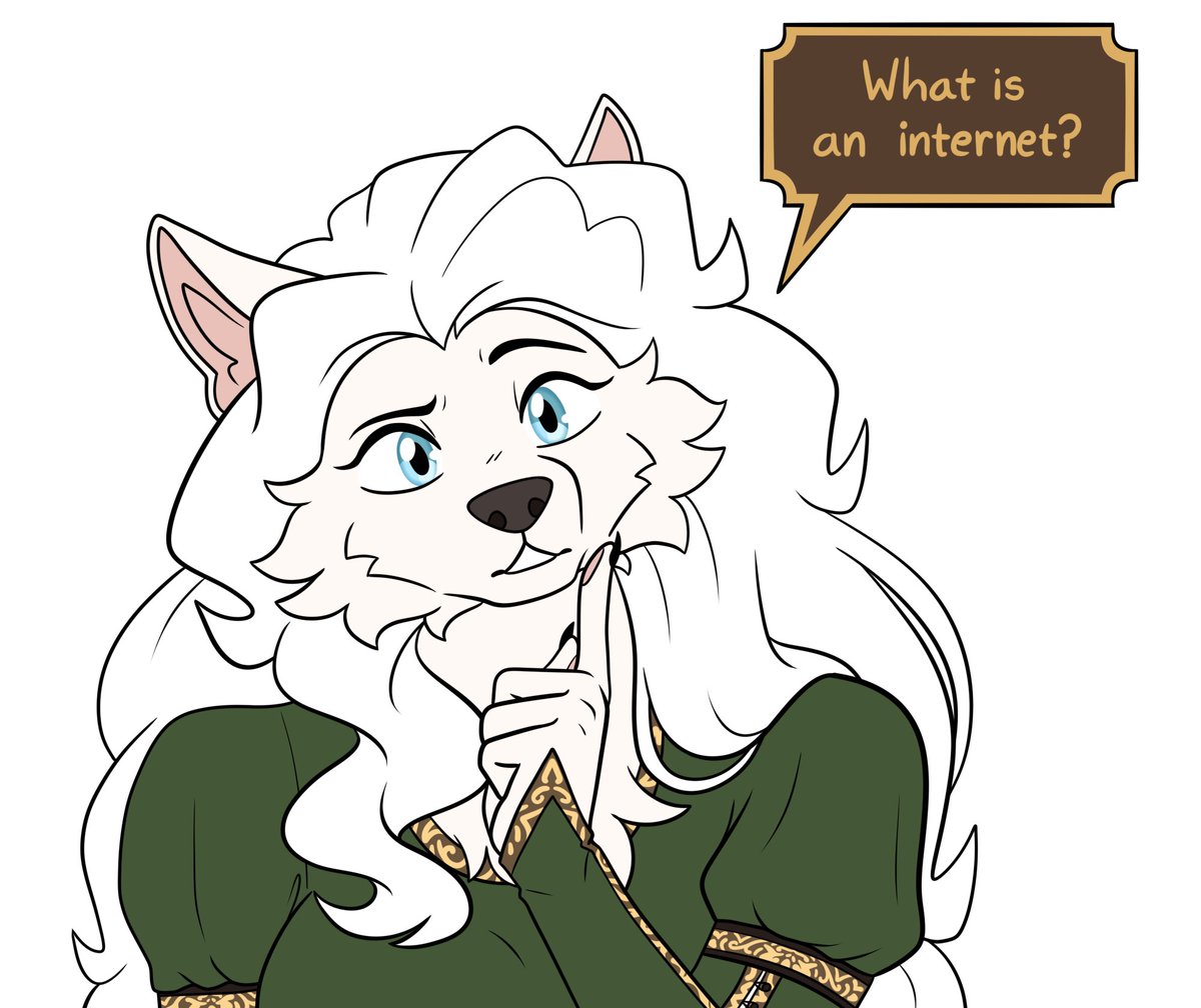 I informed Diana that she has lots of fans on the internet! 🐺🤍🌷

But, uh, she doesn’t seem to know what the “realm of intertwined net” is. 😅😂