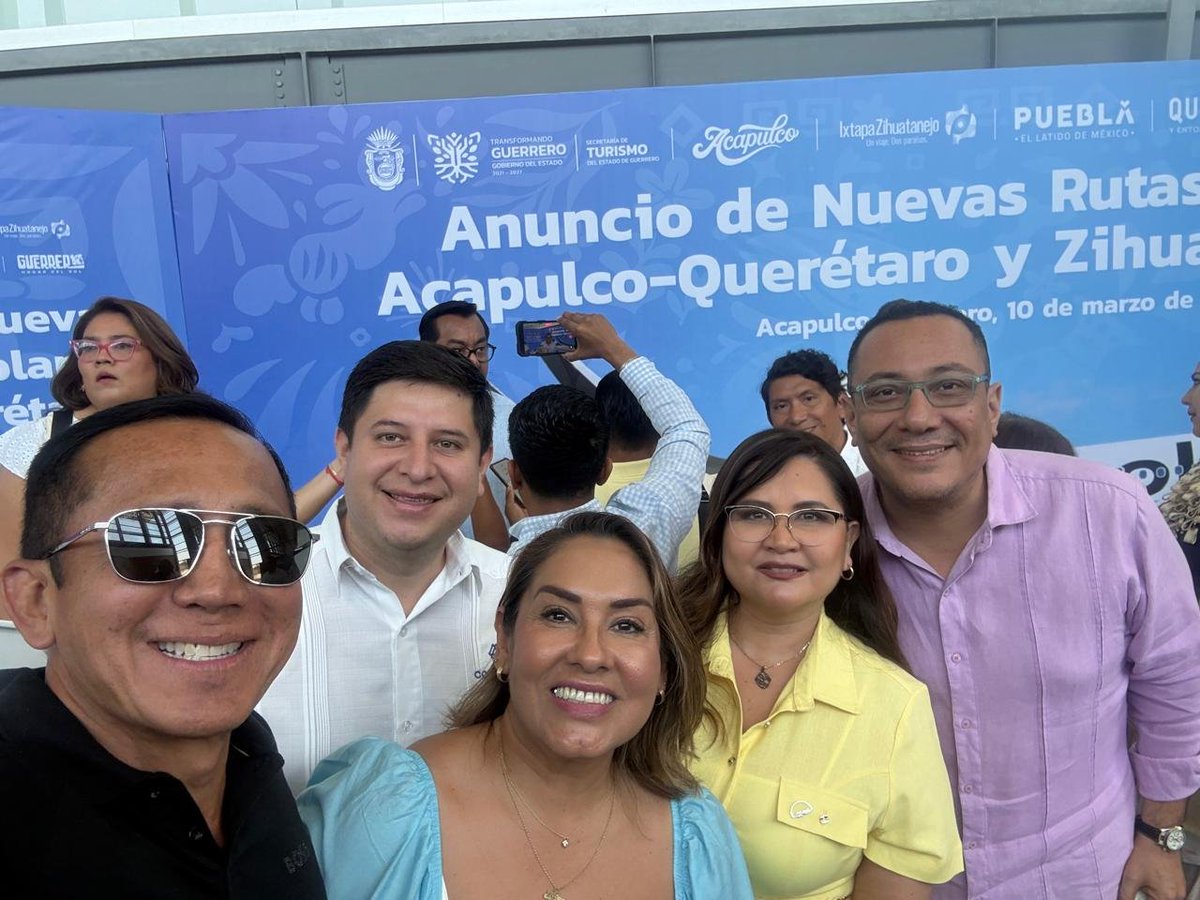 Se llevó a cabo el anuncio realizado por el Titular de la @Sectur_Guerero, Mtro. Simón Quiñones Orozco (<a href="/simonquioro2/">Simón Quiñones</a>) de las nuevas rutas aéreas de Volaris que conectarán Acapulco con Querétaro e Ixtapa Zihuatanejo con Puebla, presentadas en el Aeropuerto Internacional de