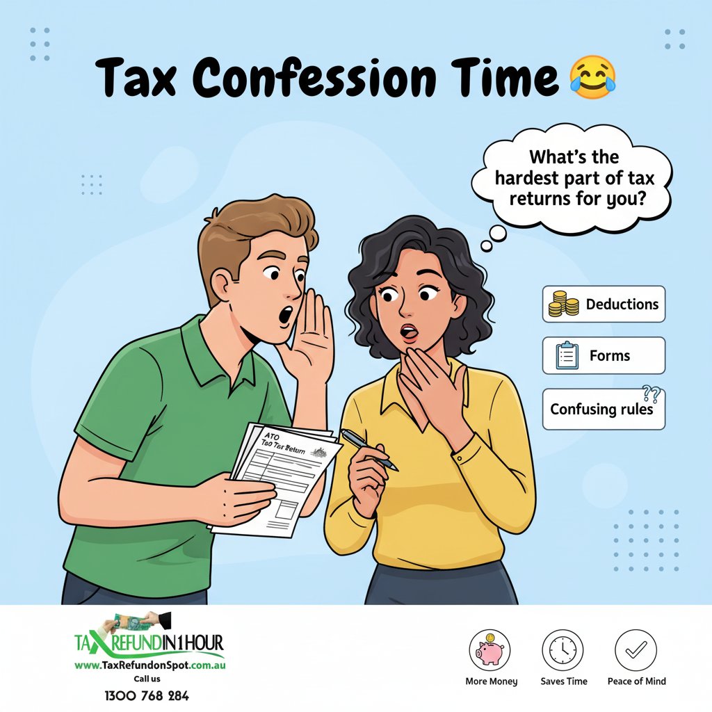 TaxRefundOnSpot's tweet image. TAX CONFESSION TIME 
#easyprocess #sydney #australia #shorts #twitterpic